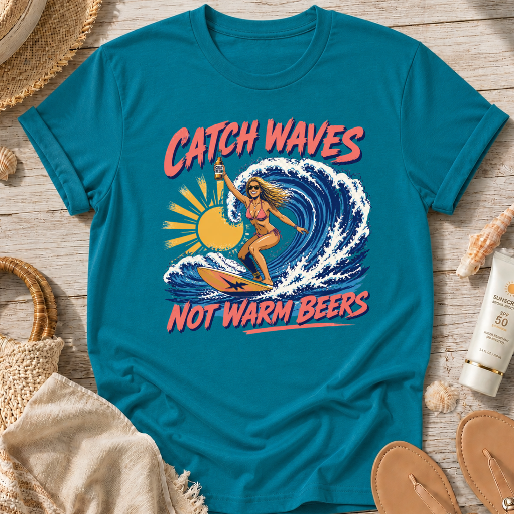 Catch Waves Not Warm Beers T-Shirt