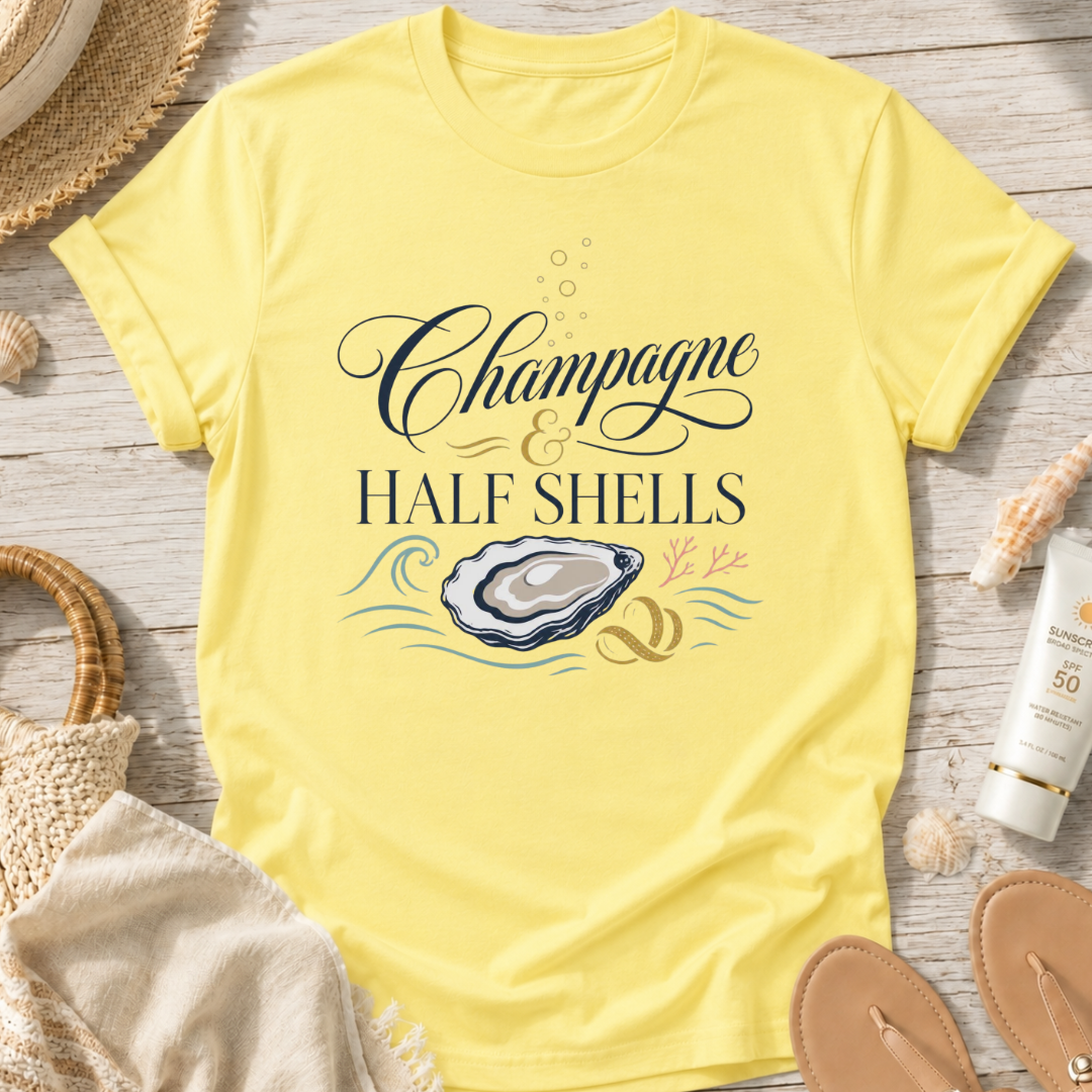 Champagne & Half Shells T-Shirt