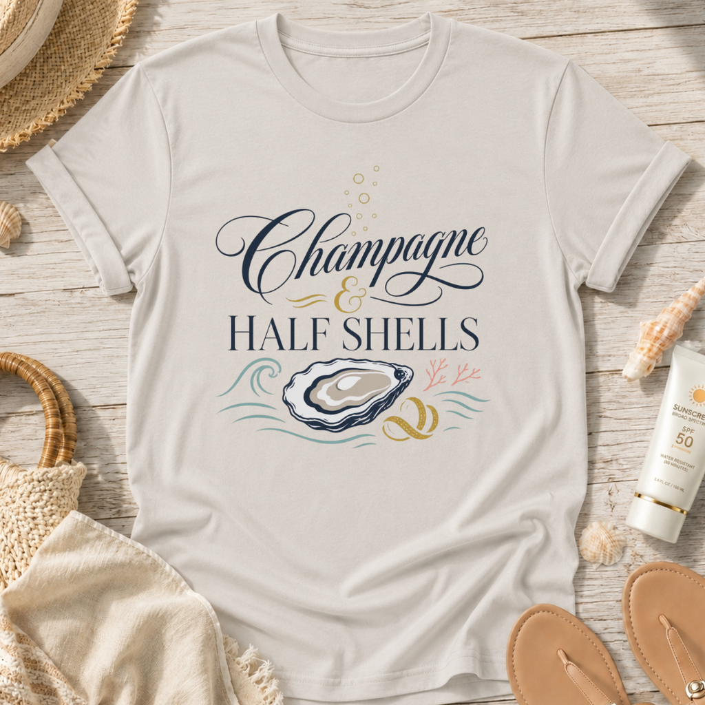 Champagne & Half Shells T-Shirt