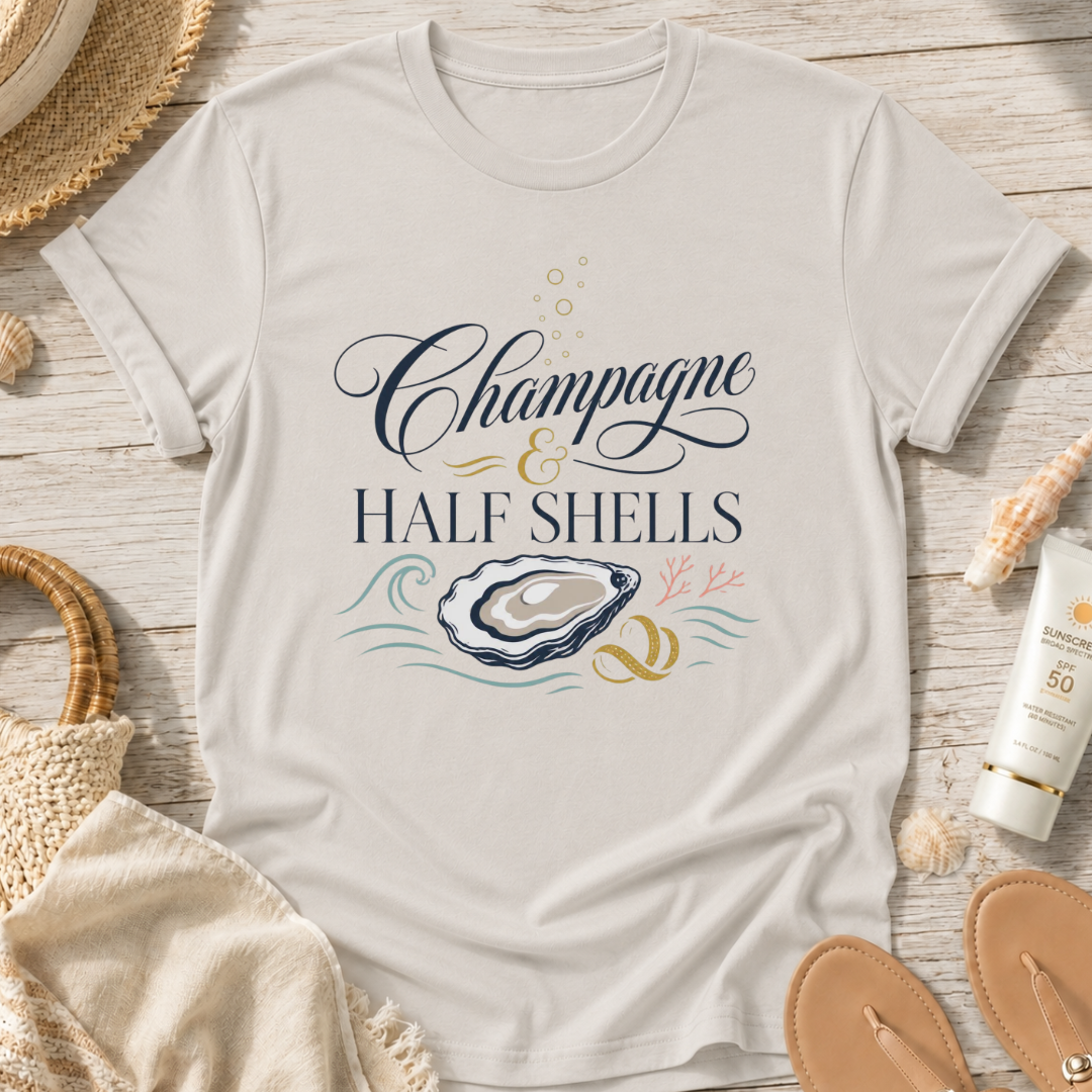 Champagne & Half Shells T-Shirt