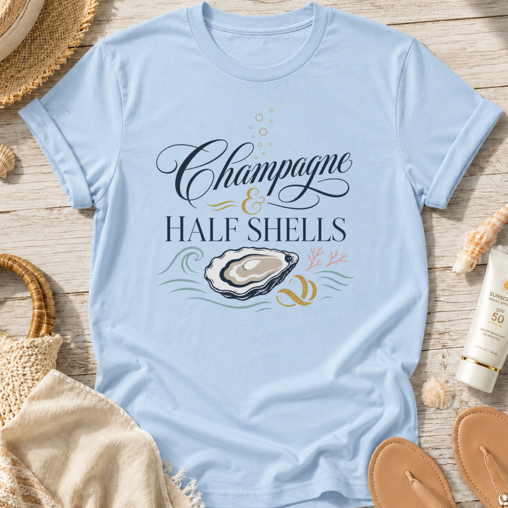 Champagne & Half Shells T-Shirt
