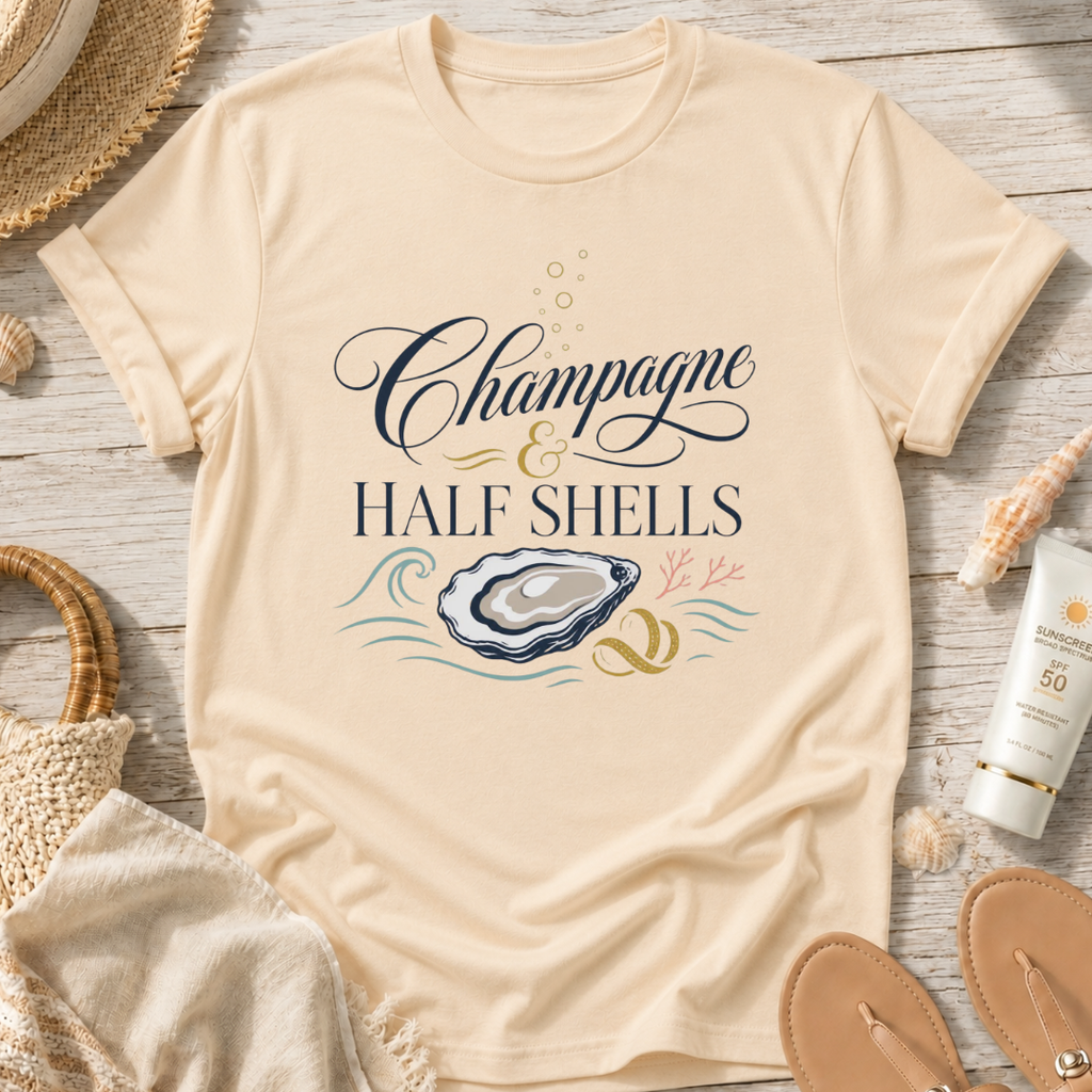 Champagne & Half Shells T-Shirt