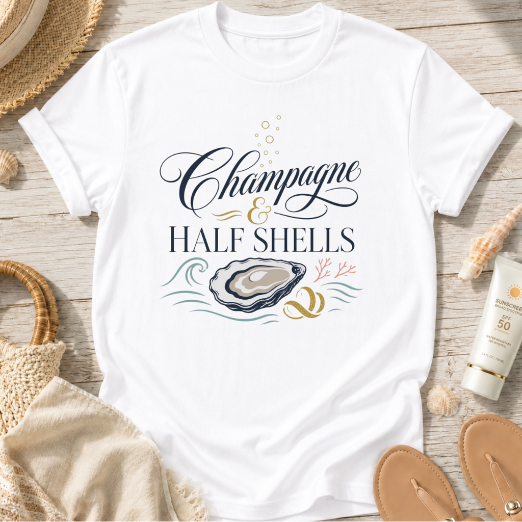 Champagne & Half Shells T-Shirt