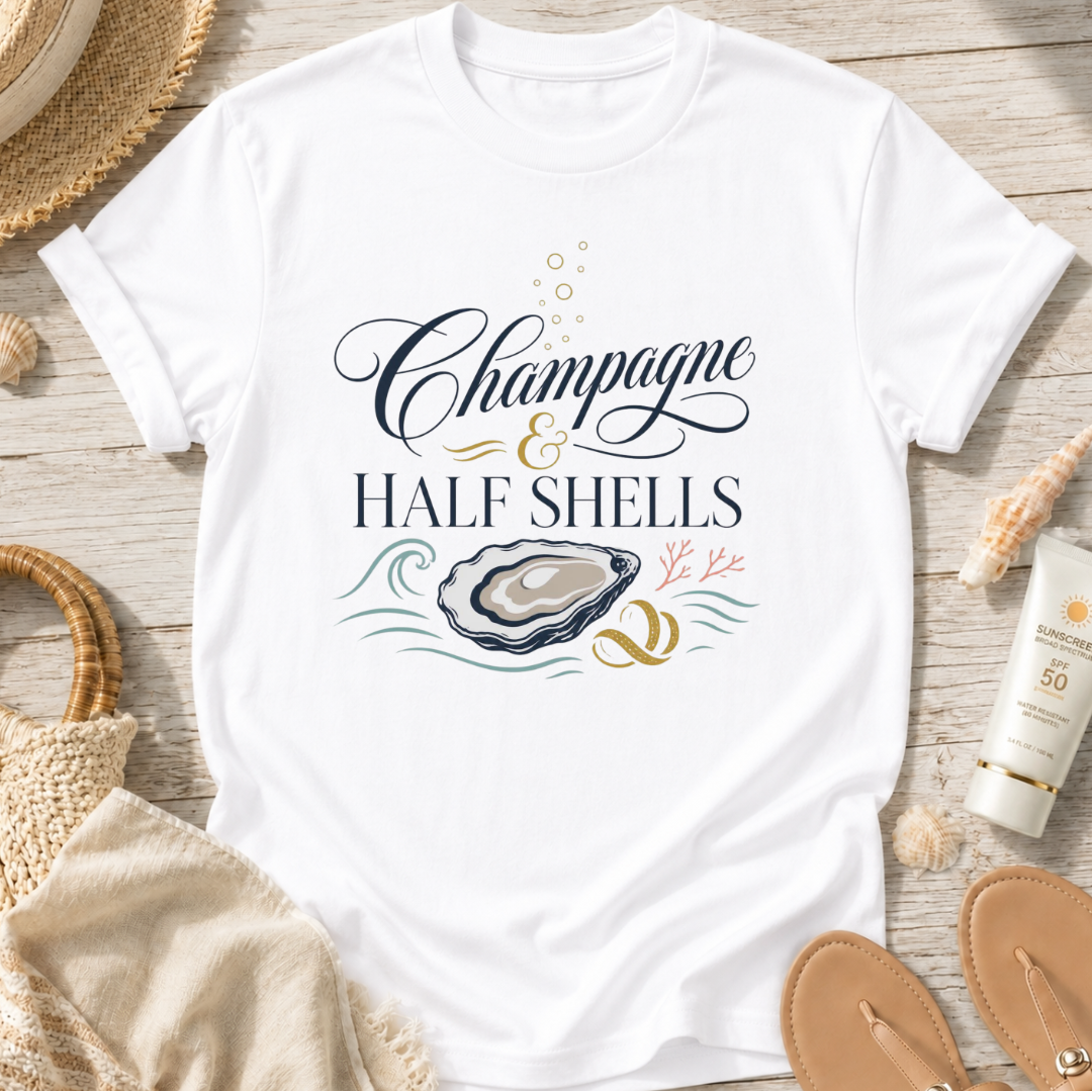 Champagne & Half Shells T-Shirt
