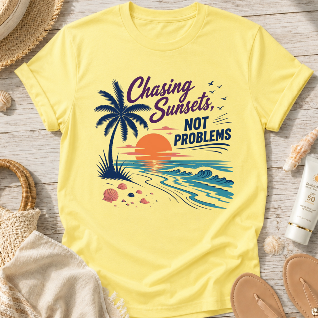Chasing Sunsets, Not Problems T-Shirt