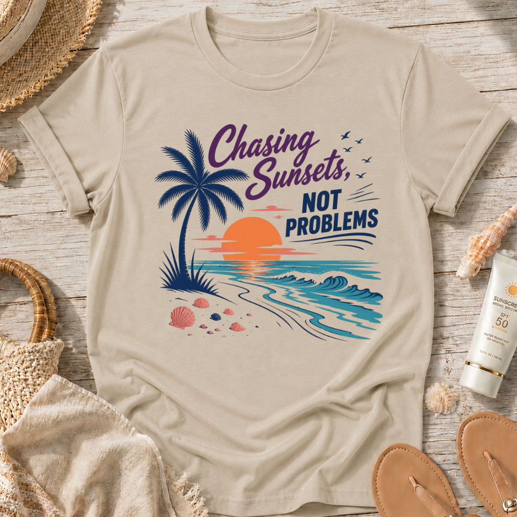 Chasing Sunsets, Not Problems T-Shirt