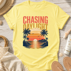 Chasing Daylight Sunset Beach T-Shirt