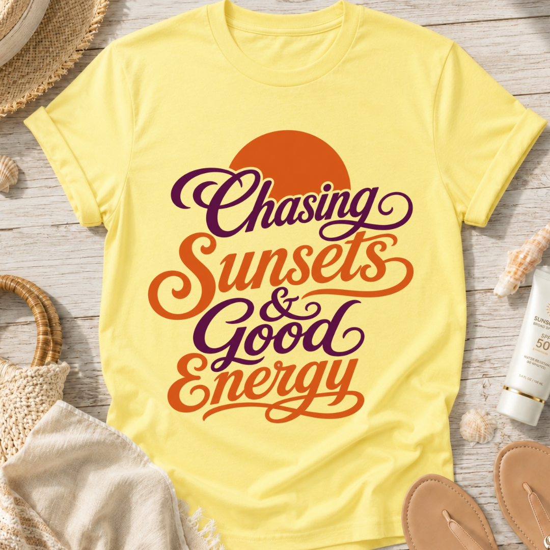 Chasing Sunsets & Good Energy T‑Shirt