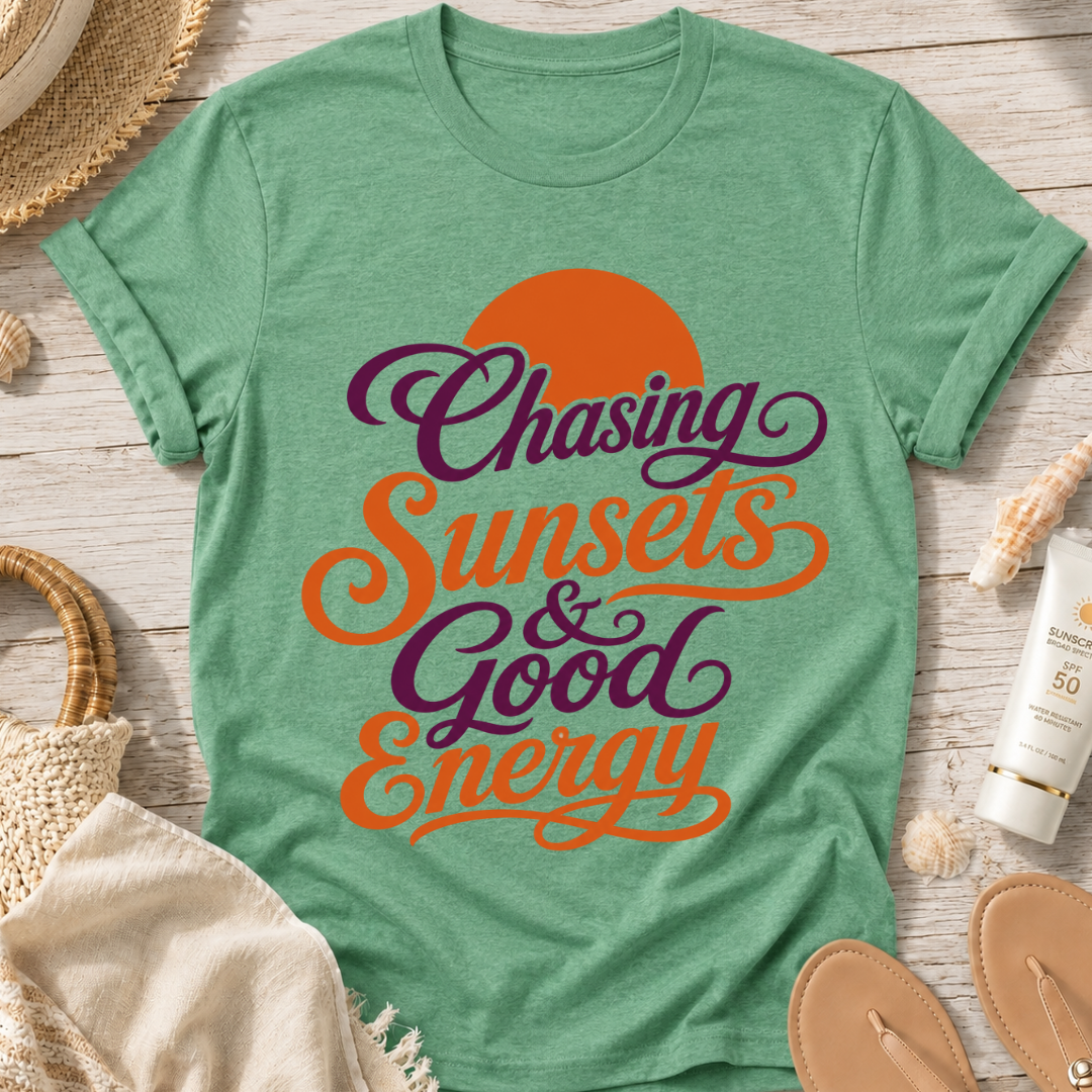 Chasing Sunsets & Good Energy T‑Shirt