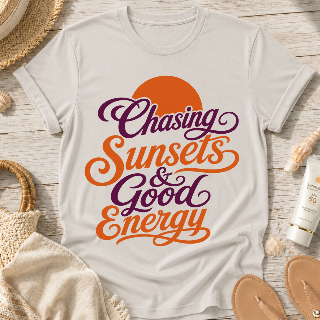 Chasing Sunsets & Good Energy T‑Shirt