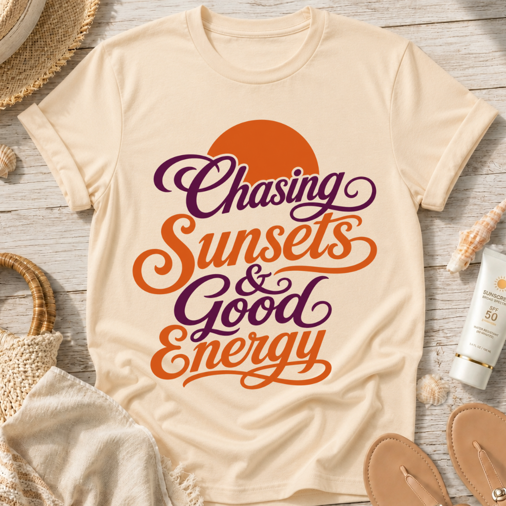 Chasing Sunsets & Good Energy T‑Shirt