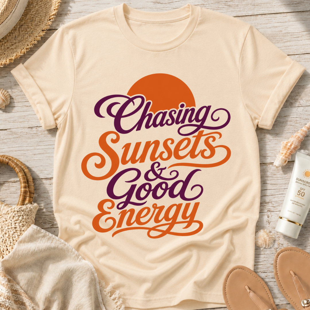 Chasing Sunsets & Good Energy T‑Shirt