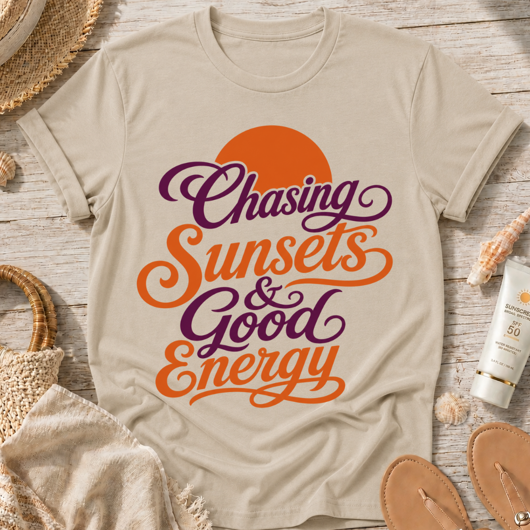 Chasing Sunsets & Good Energy T‑Shirt