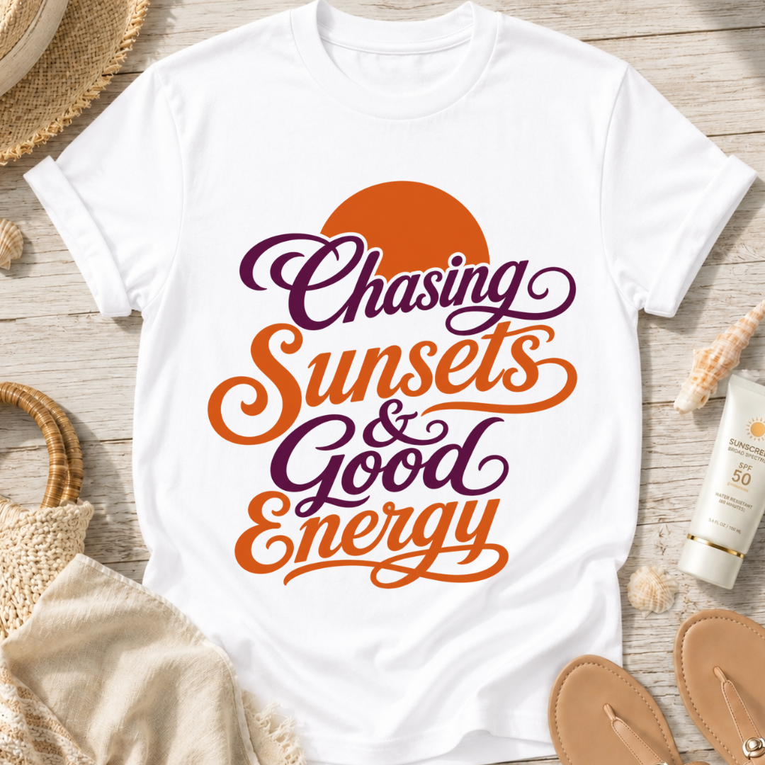 Chasing Sunsets & Good Energy T‑Shirt