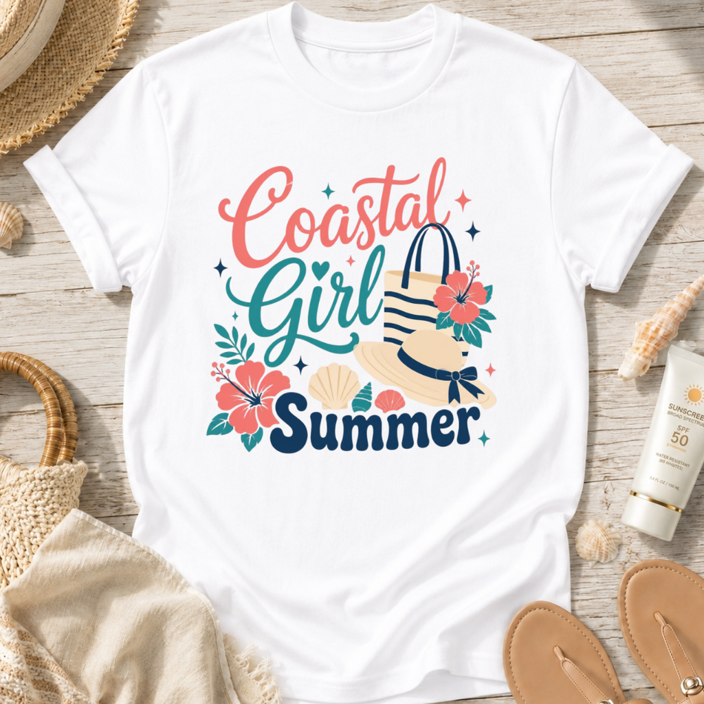 Coastal Girl Summer T‑Shirt