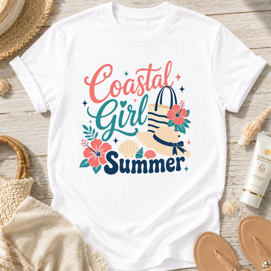 Coastal Girl Summer T‑Shirt