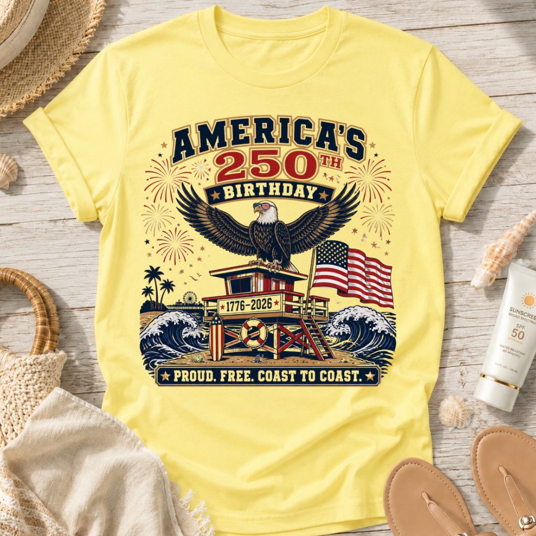 America's 250th Birthday Coast To Coast T-Shirt