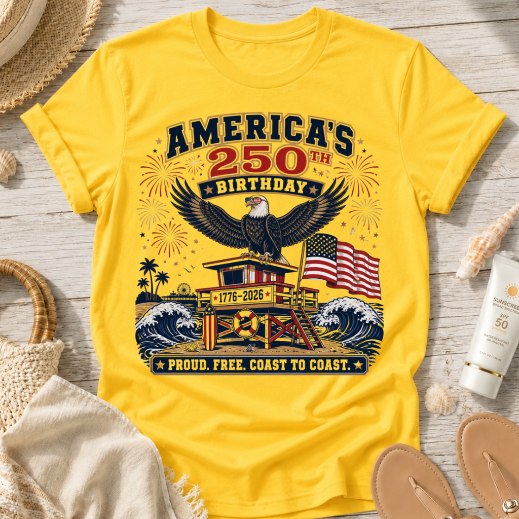 America's 250th Birthday Coast To Coast T-Shirt