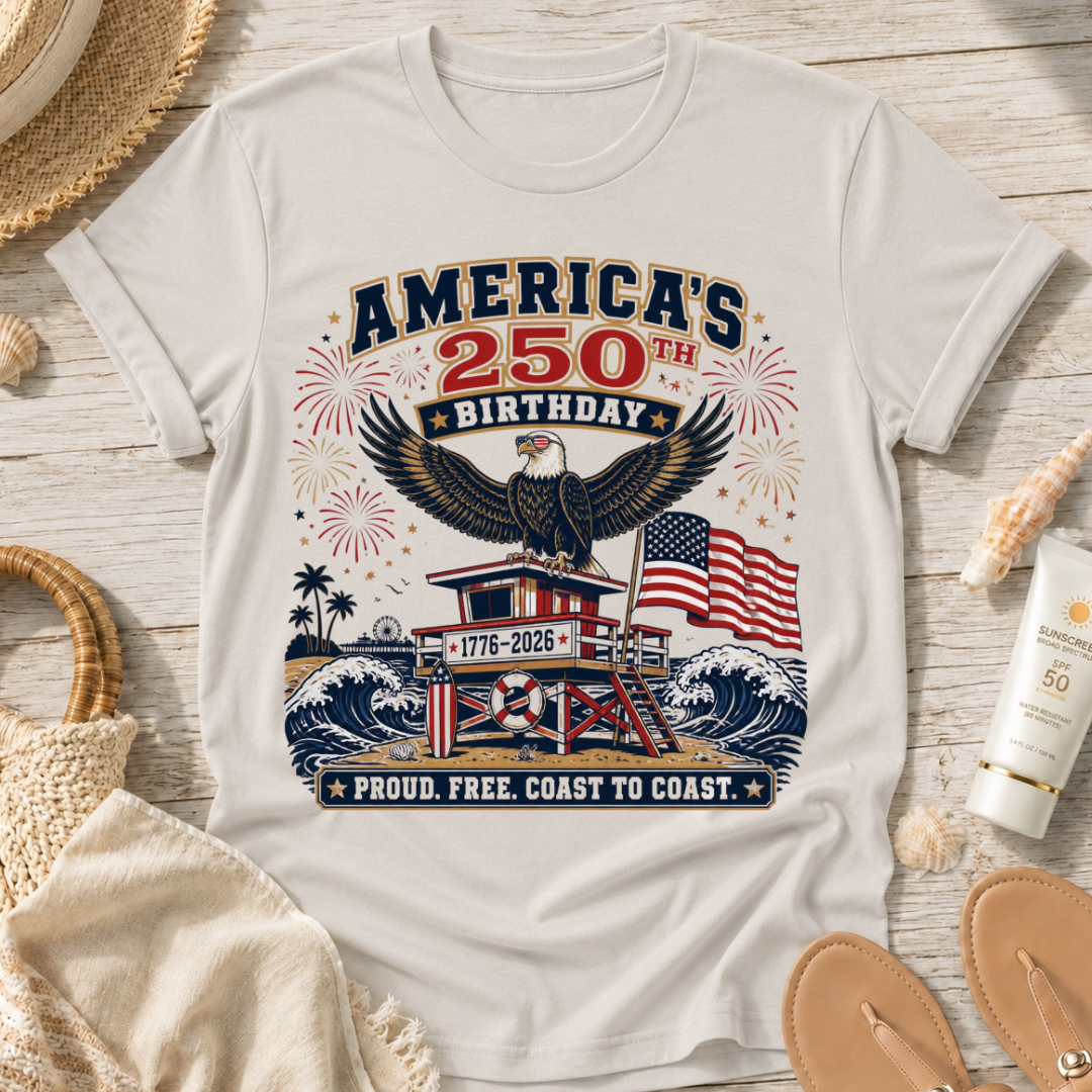 America's 250th Birthday Coast To Coast T-Shirt