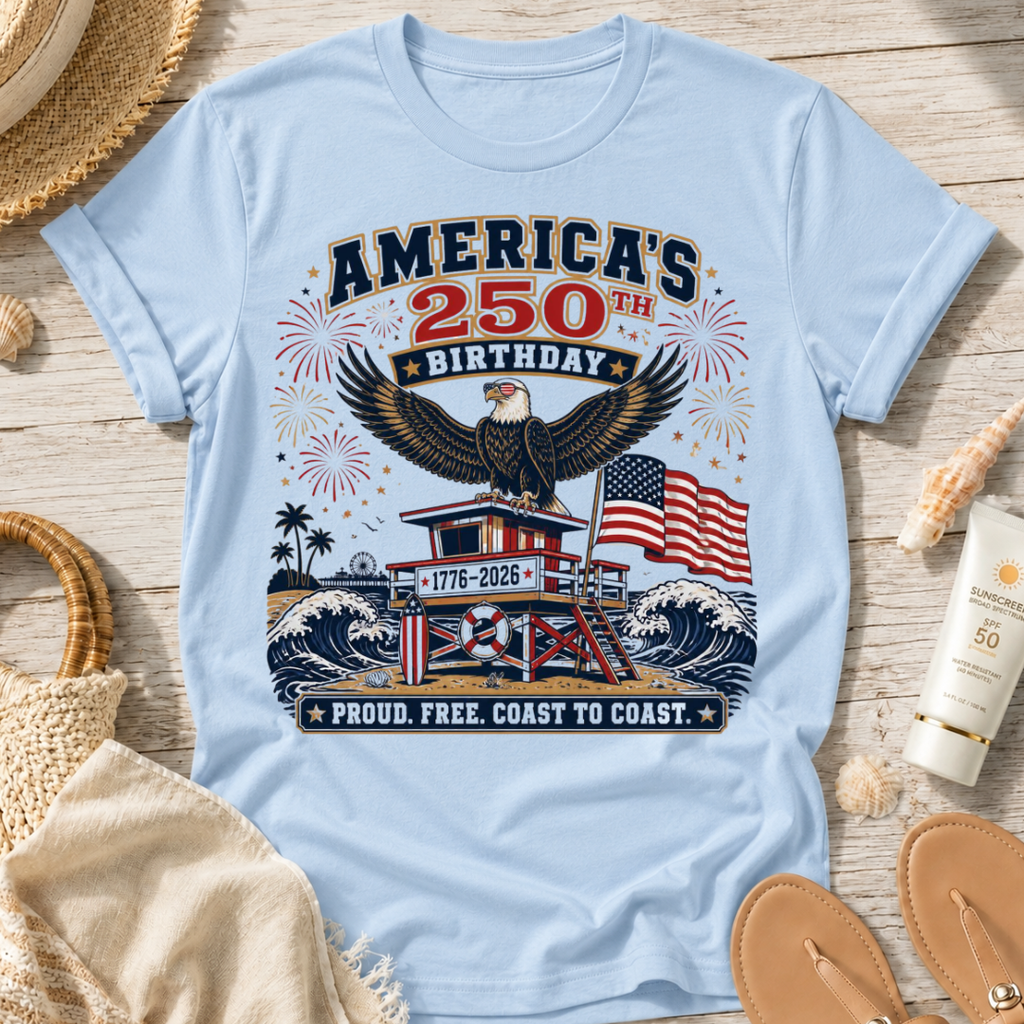 America's 250th Birthday Coast To Coast T-Shirt