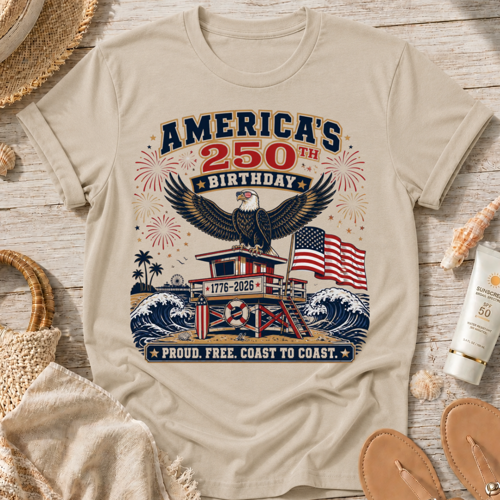 America's 250th Birthday Coast To Coast T-Shirt