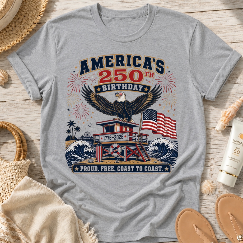 America's 250th Birthday Coast To Coast T-Shirt