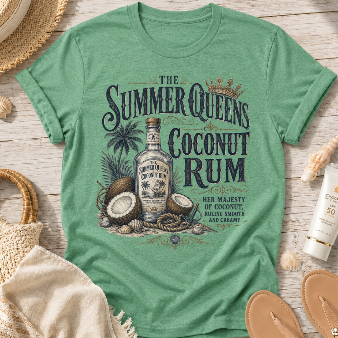 The Summer Queens Coconut Rum Bottle T-Shirt