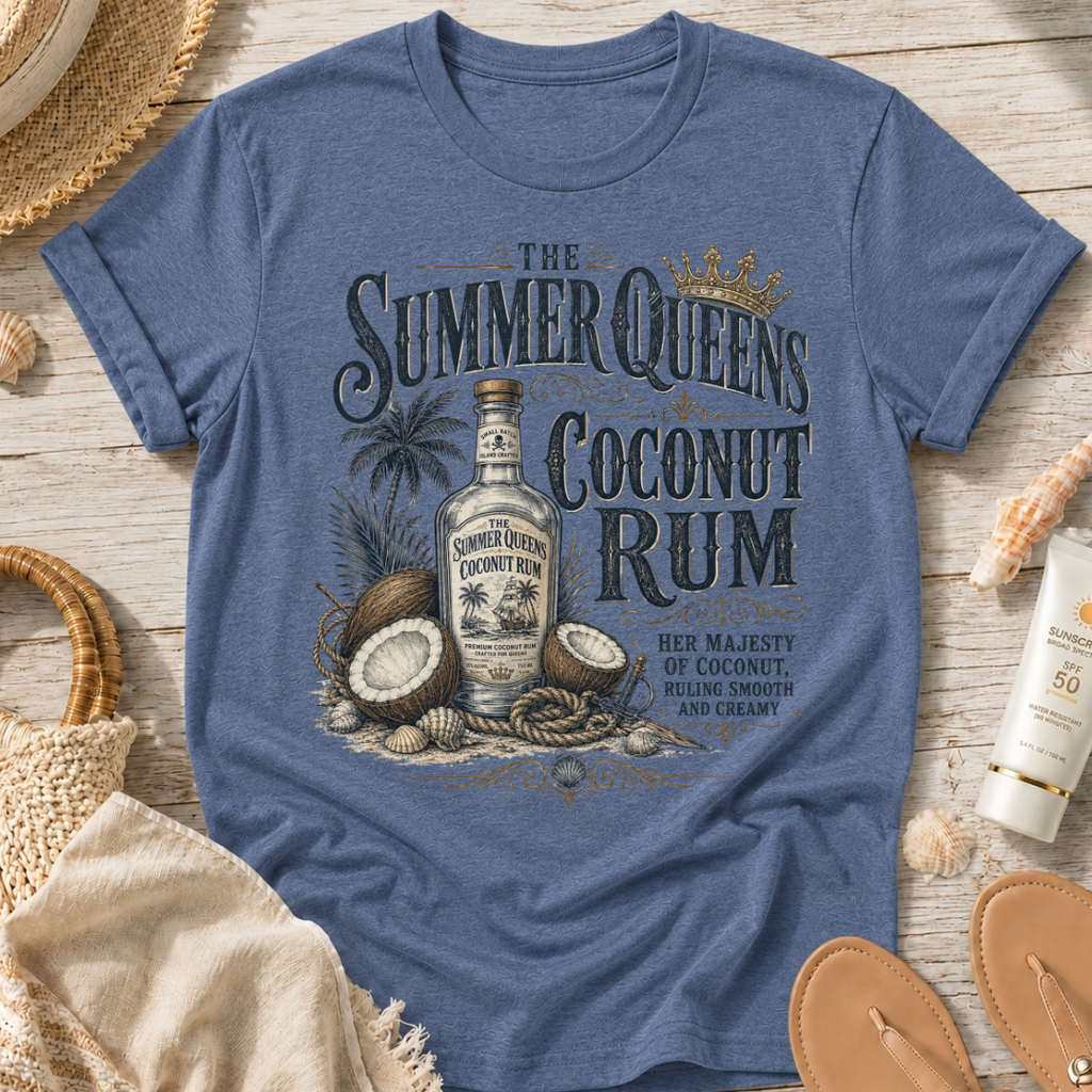 The Summer Queens Coconut Rum Bottle T-Shirt