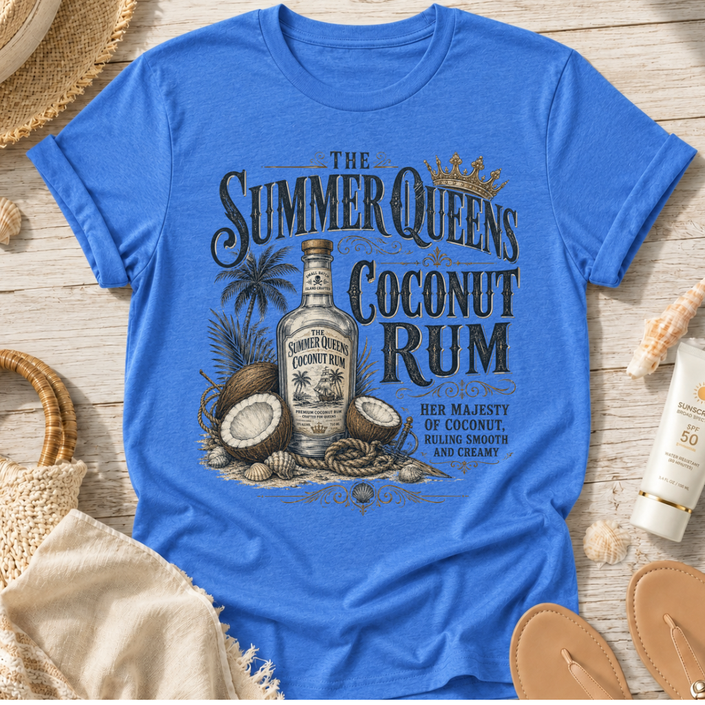 The Summer Queens Coconut Rum Bottle T-Shirt
