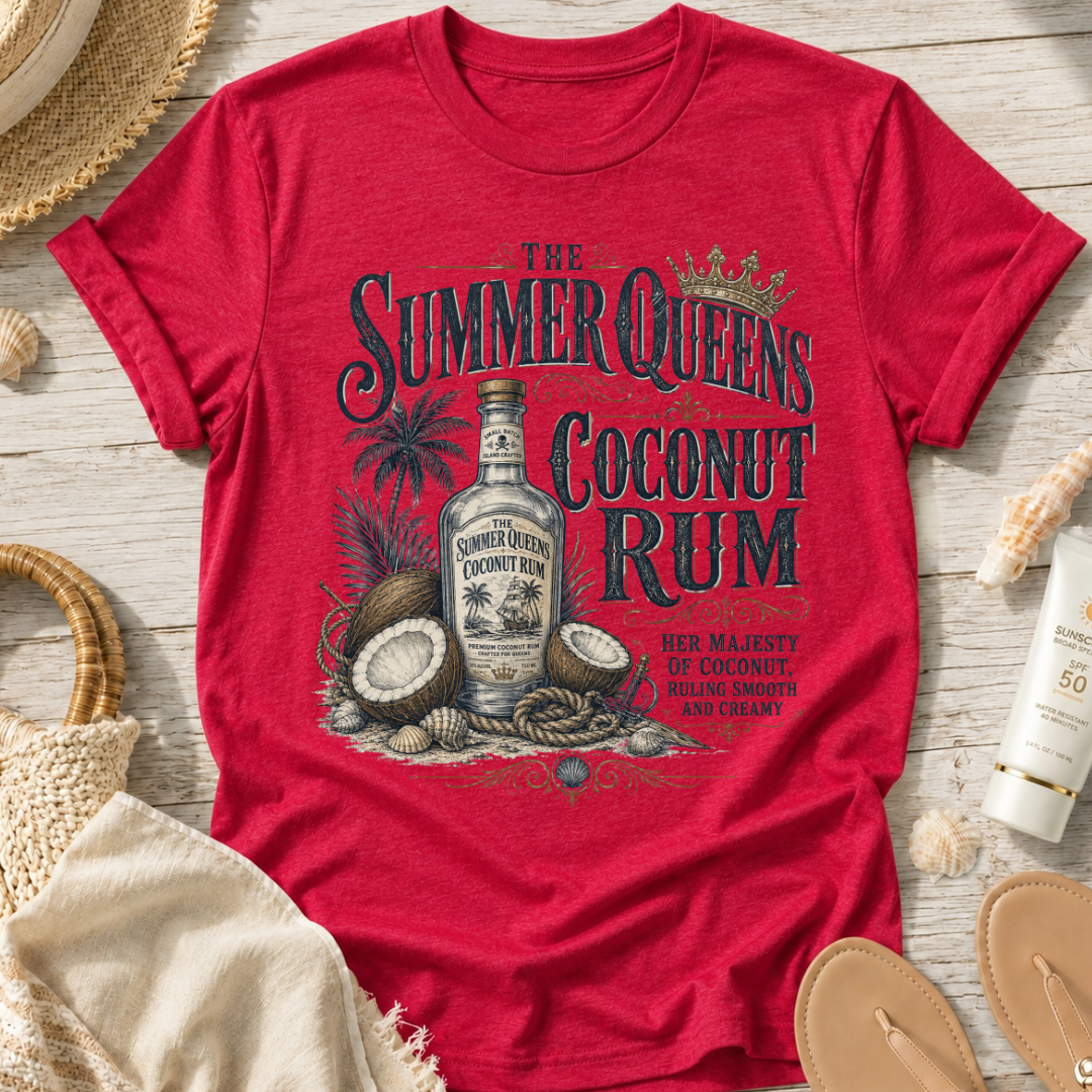 The Summer Queens Coconut Rum Bottle T-Shirt