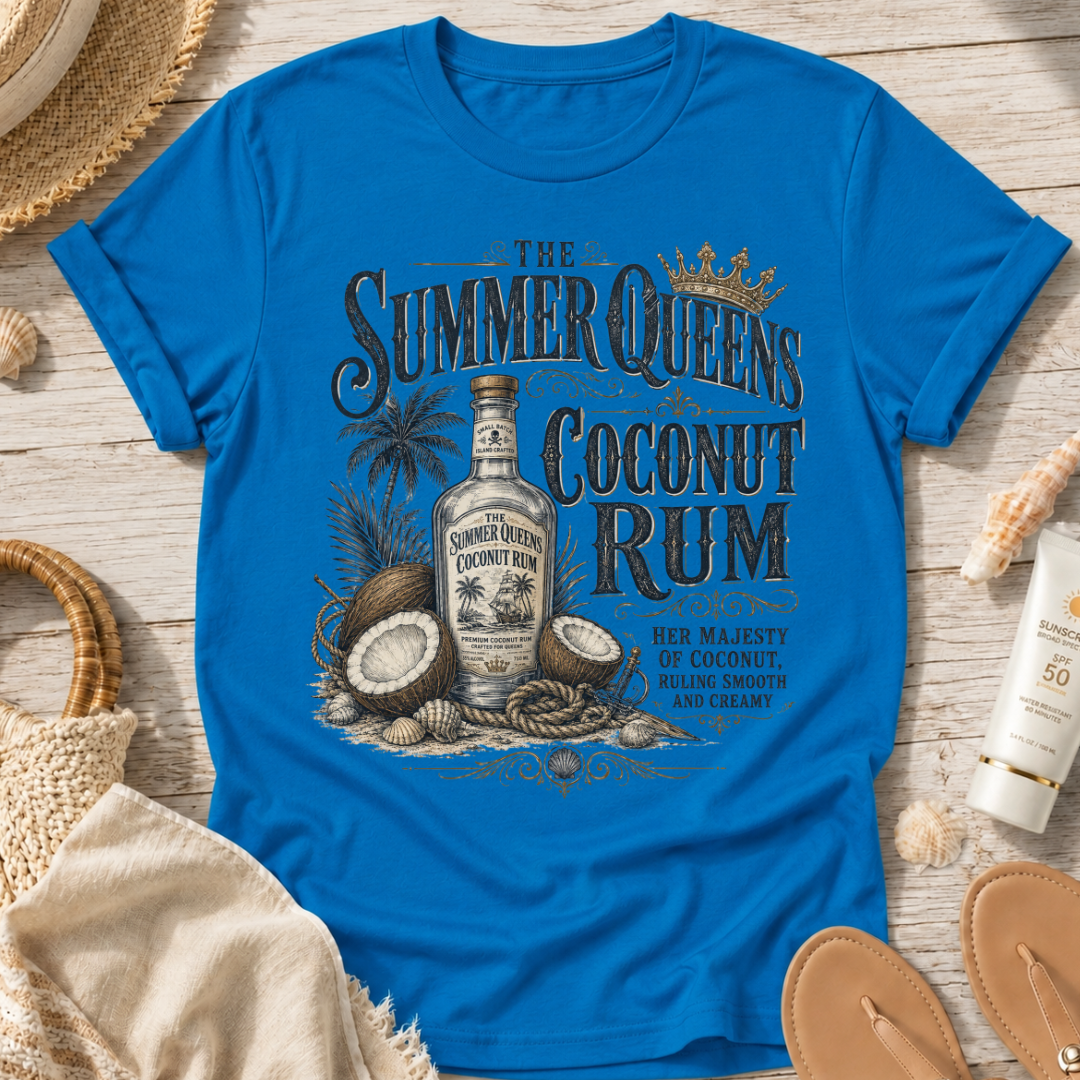 The Summer Queens Coconut Rum Bottle T-Shirt