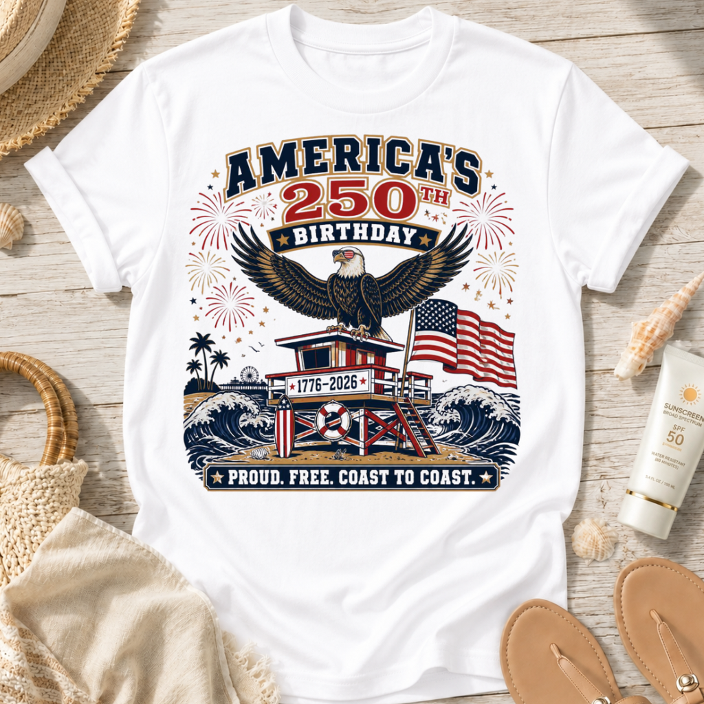 America's 250th Birthday Coast To Coast T-Shirt
