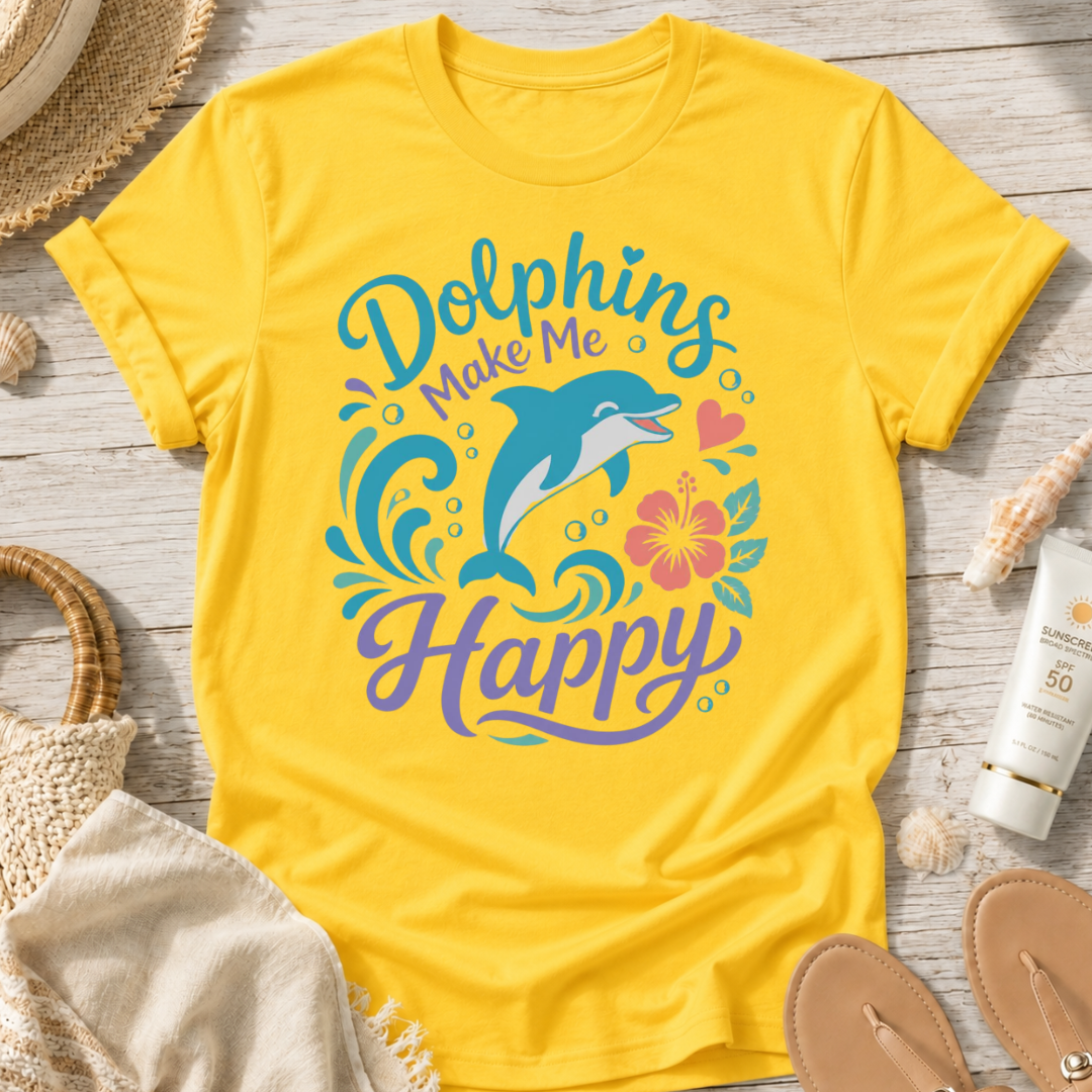 Dolphins Make Me Happy T-Shirt