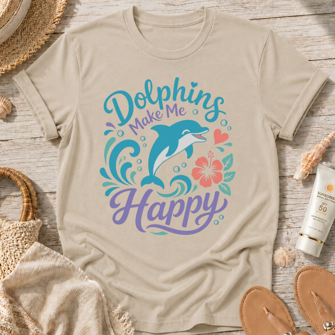 Dolphins Make Me Happy T-Shirt