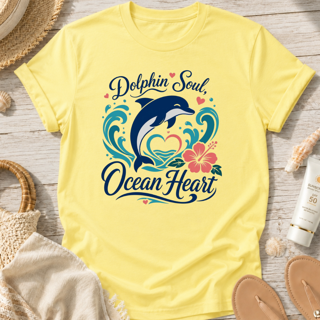 Dolphin Soul Ocean Heart T-Shirt