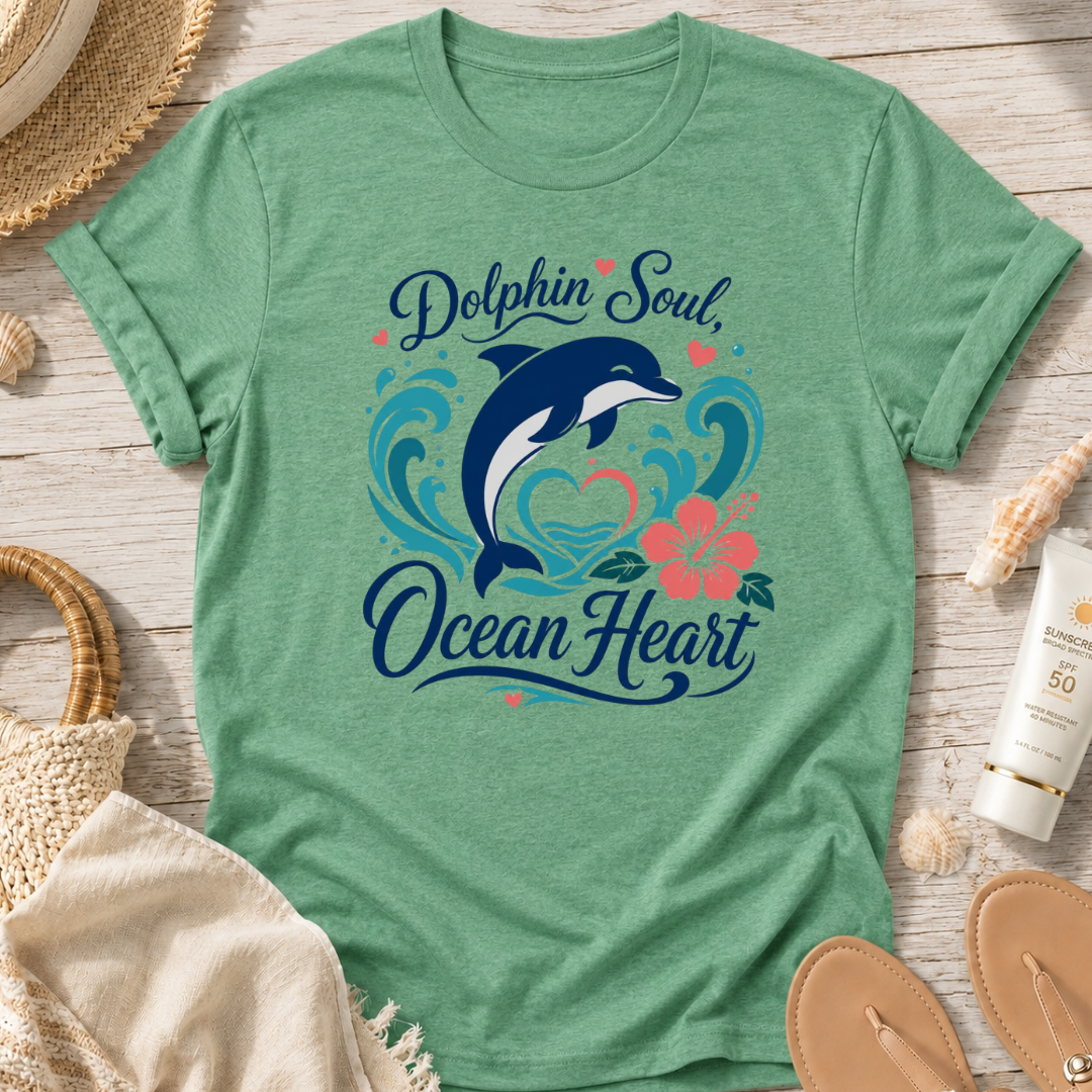 Dolphin Soul Ocean Heart T-Shirt