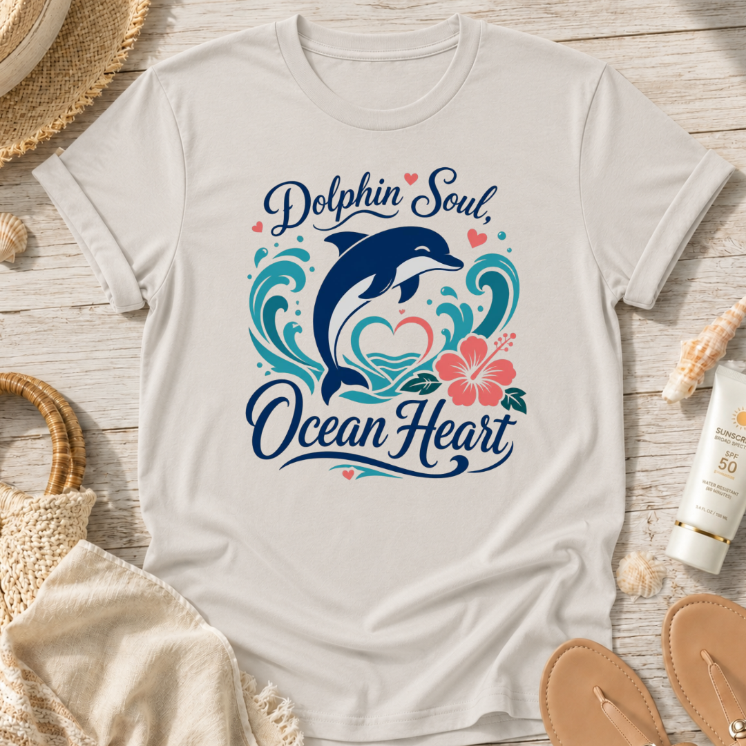 Dolphin Soul Ocean Heart T-Shirt