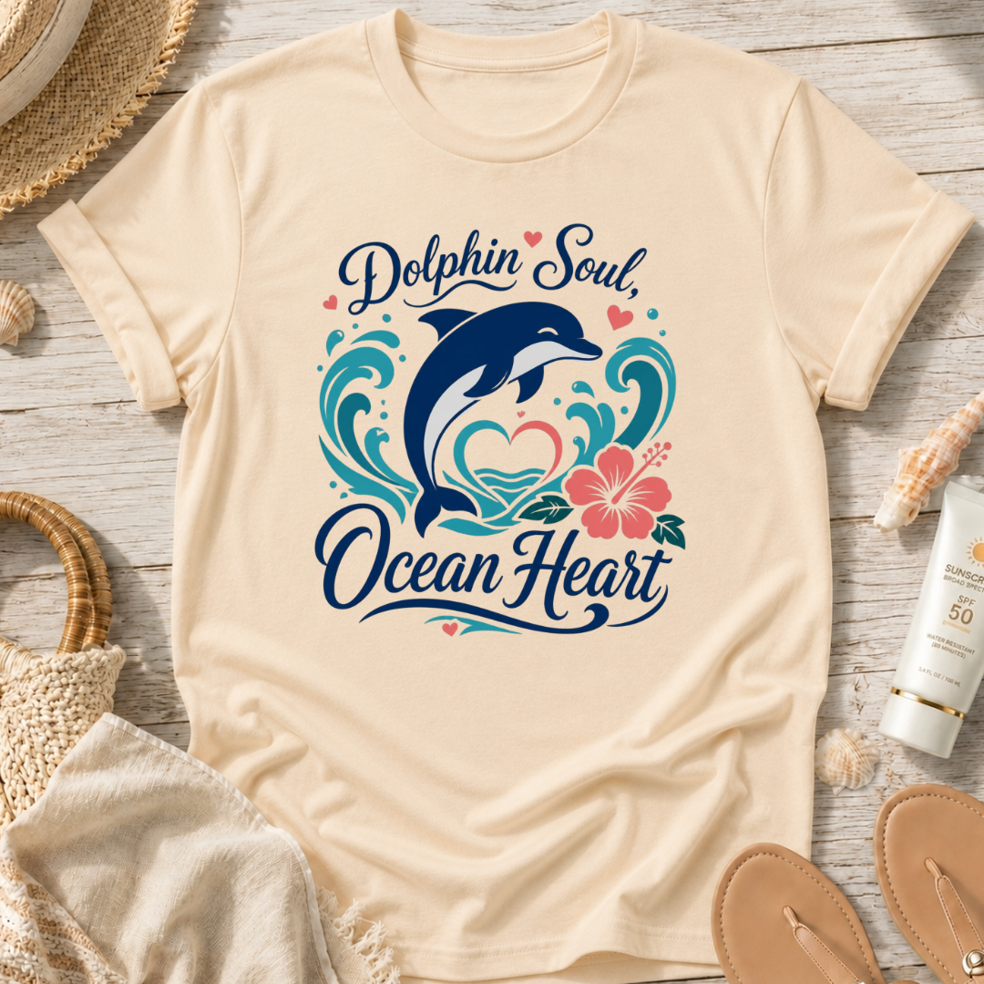 Dolphin Soul Ocean Heart T-Shirt