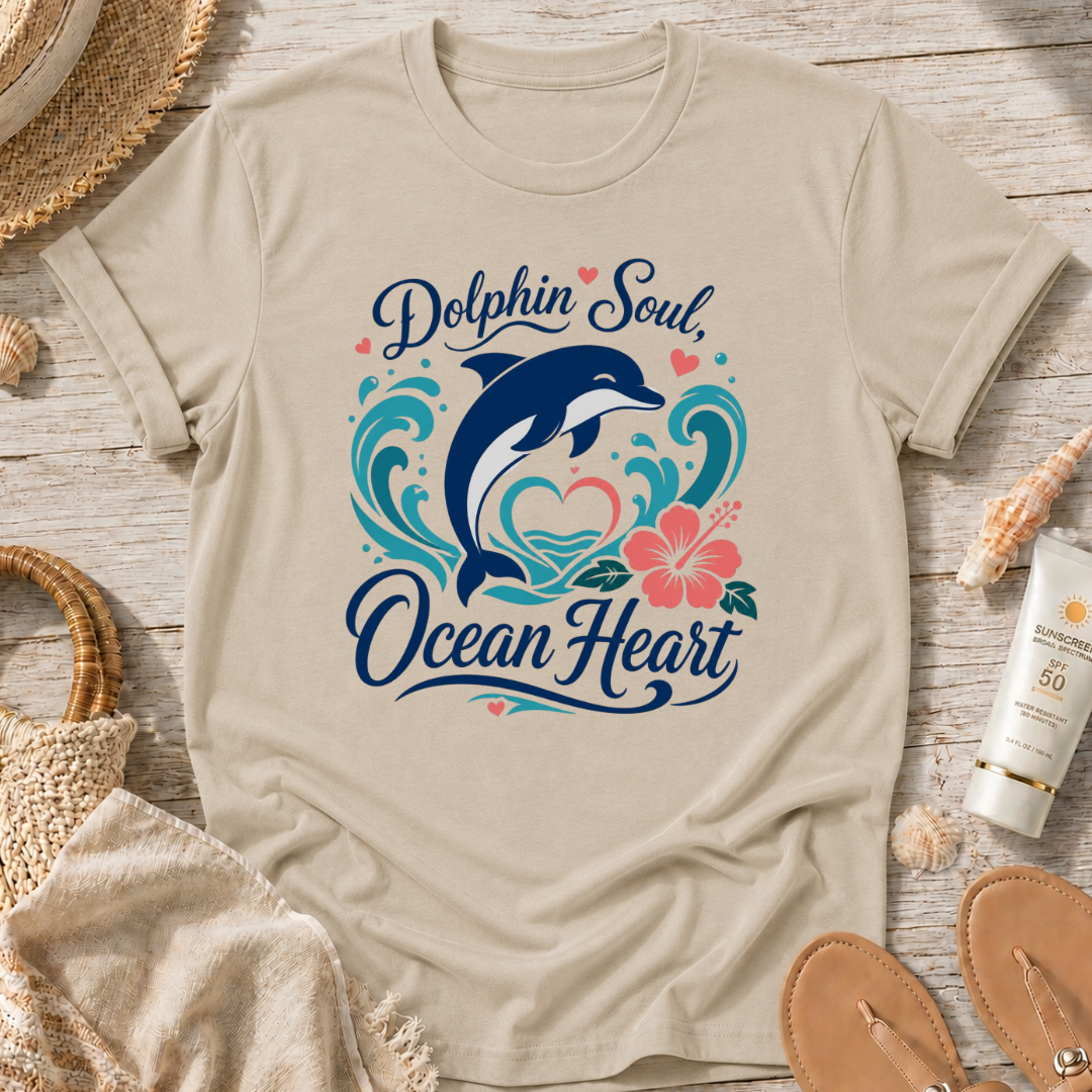 Dolphin Soul Ocean Heart T-Shirt