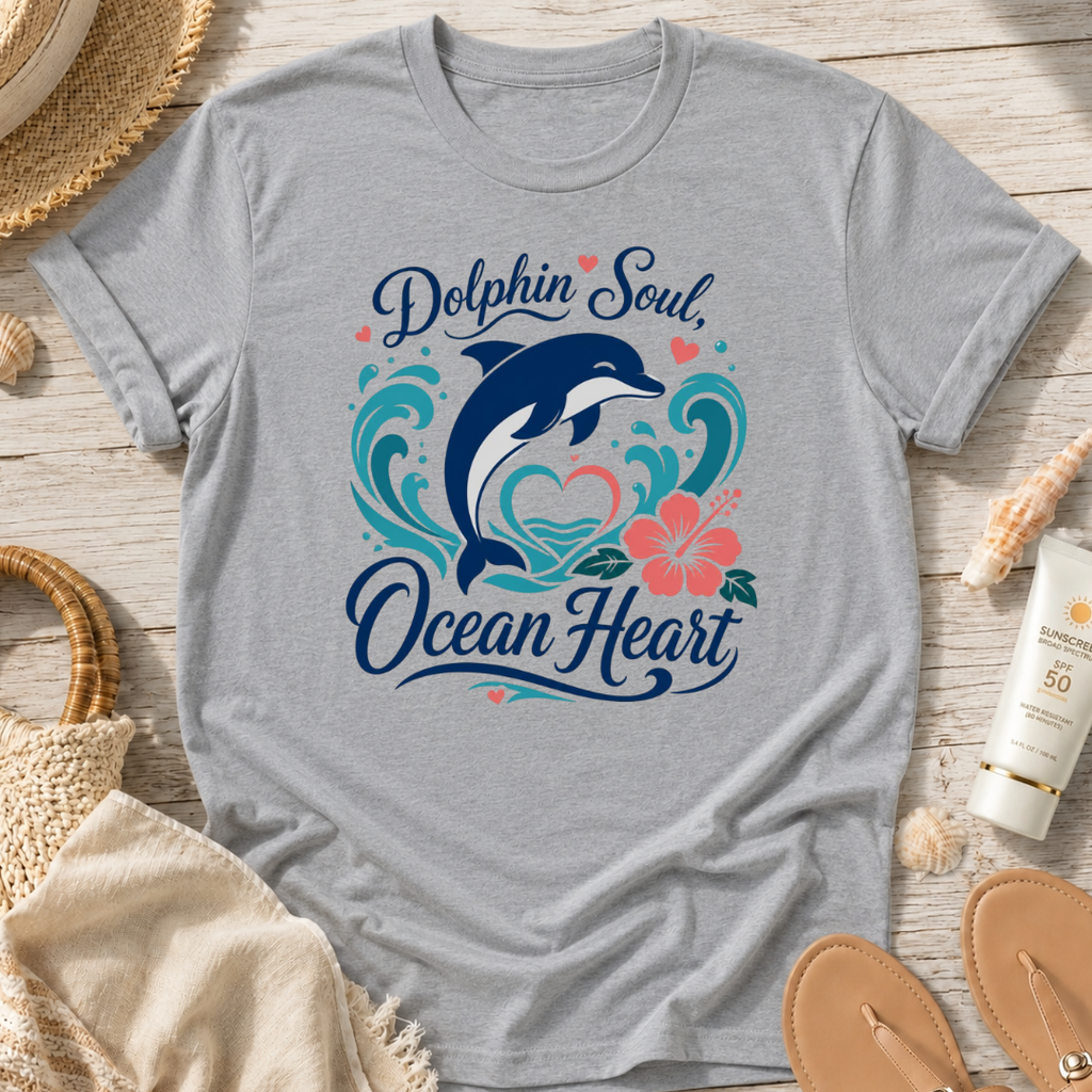 Dolphin Soul Ocean Heart T-Shirt