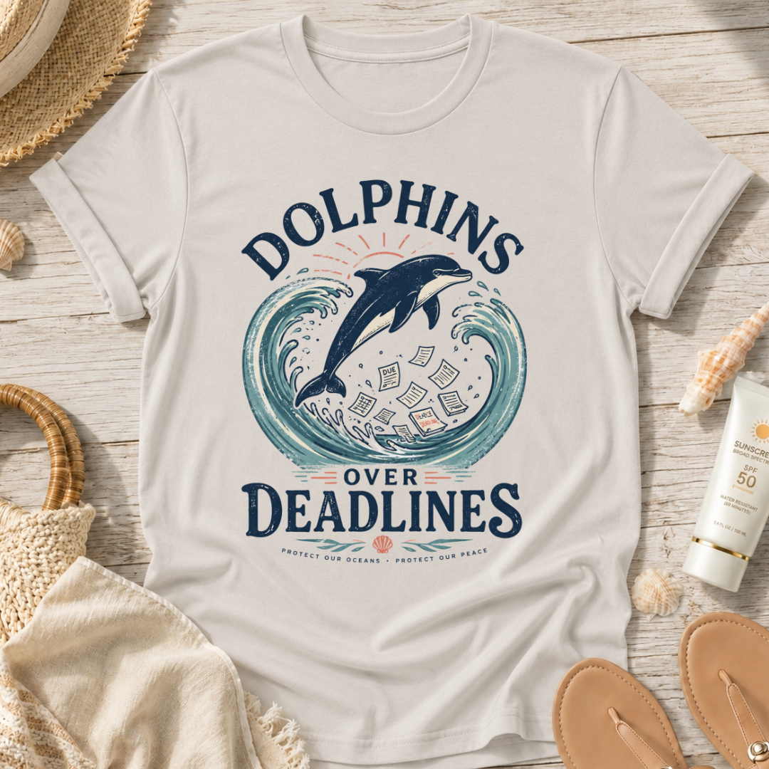 Dolphins Over Deadlines T-Shirt