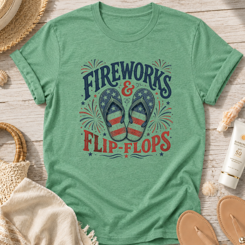 Fireworks & Flip-Flops T-Shirt