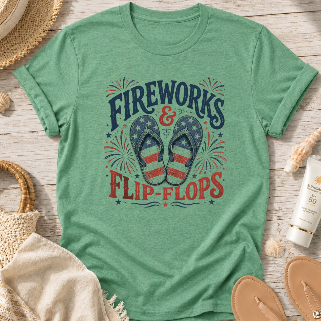 Fireworks & Flip-Flops T-Shirt