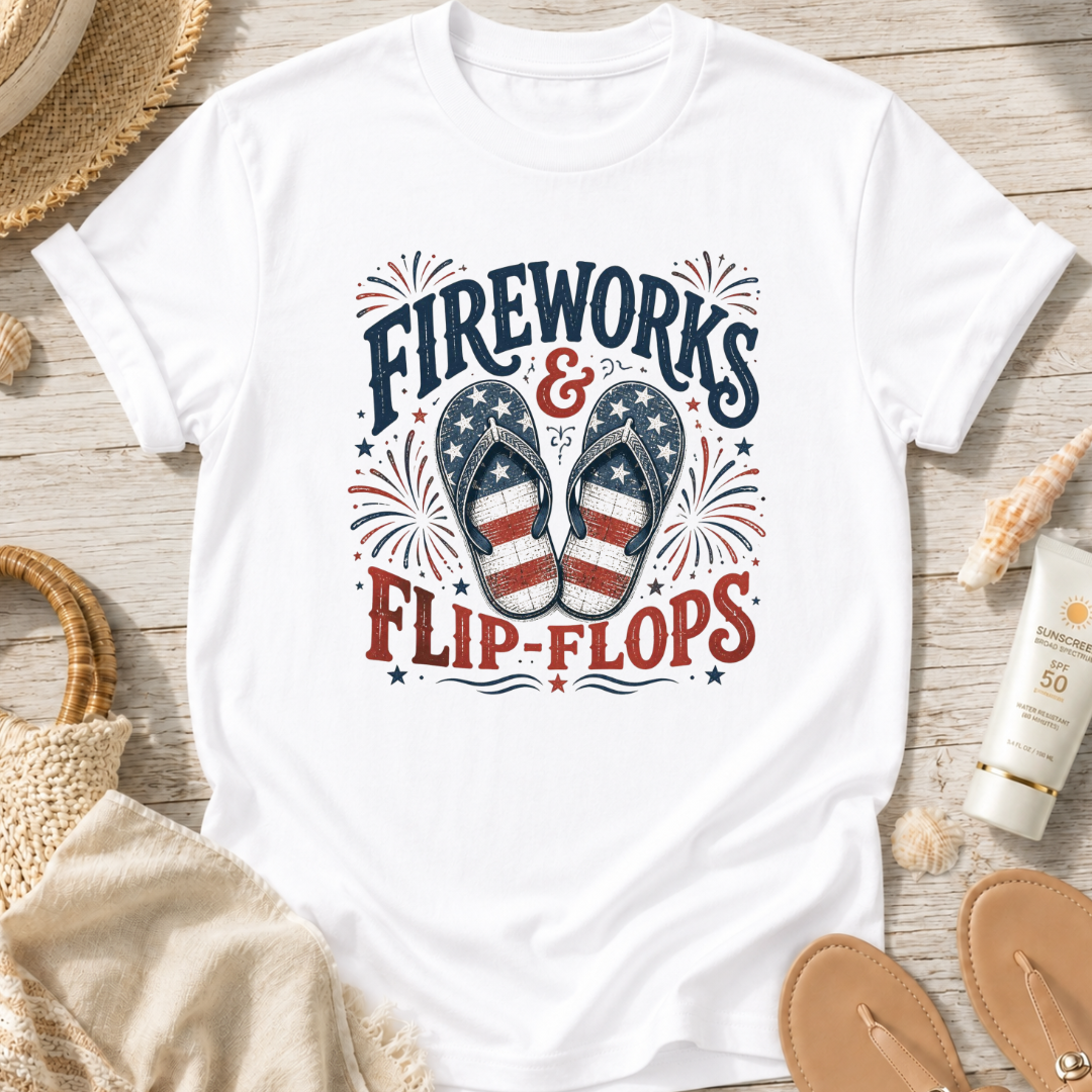 Fireworks & Flip-Flops T-Shirt