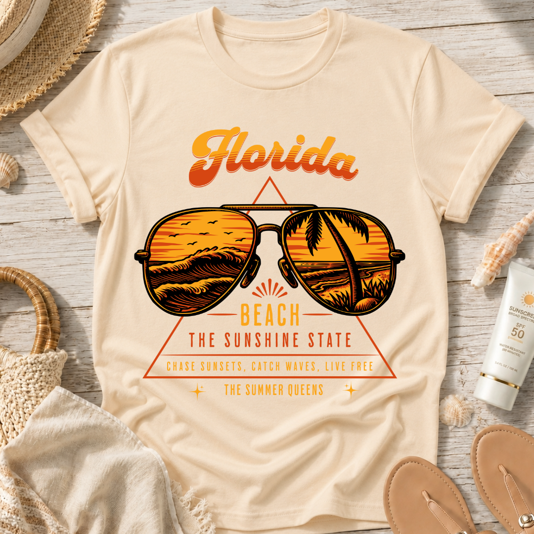 Florida Beach Sunglass T-Shirt