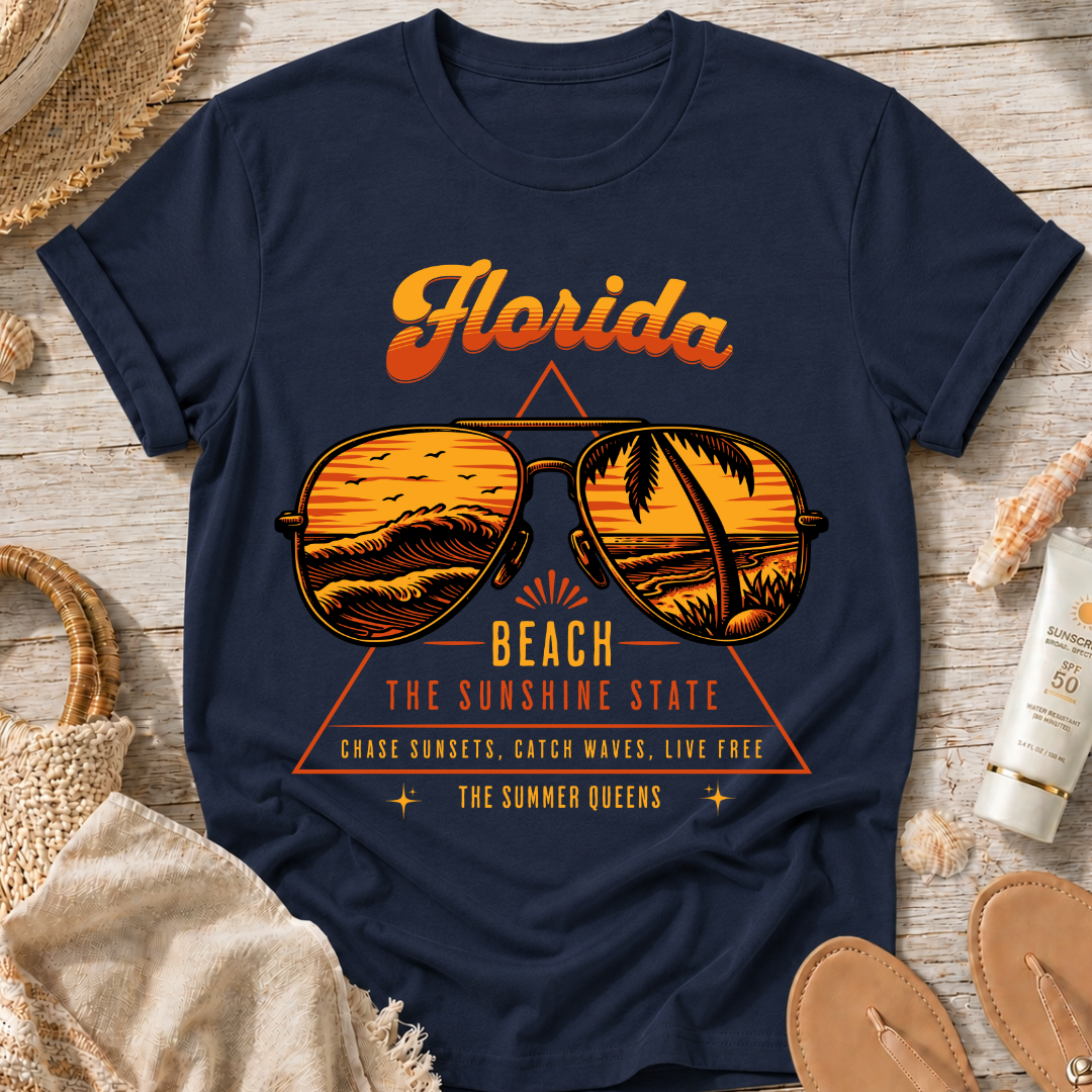 Florida Beach Sunglass T-Shirt
