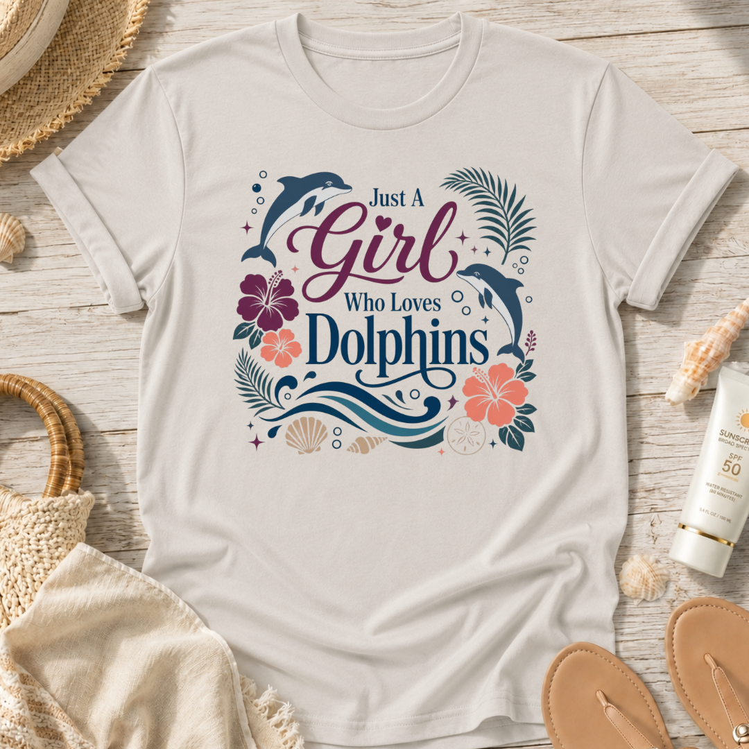Just A Girl Who Loves Dolphins T‑Shirt