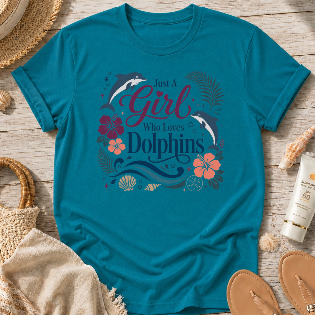 Just A Girl Who Loves Dolphins T‑Shirt
