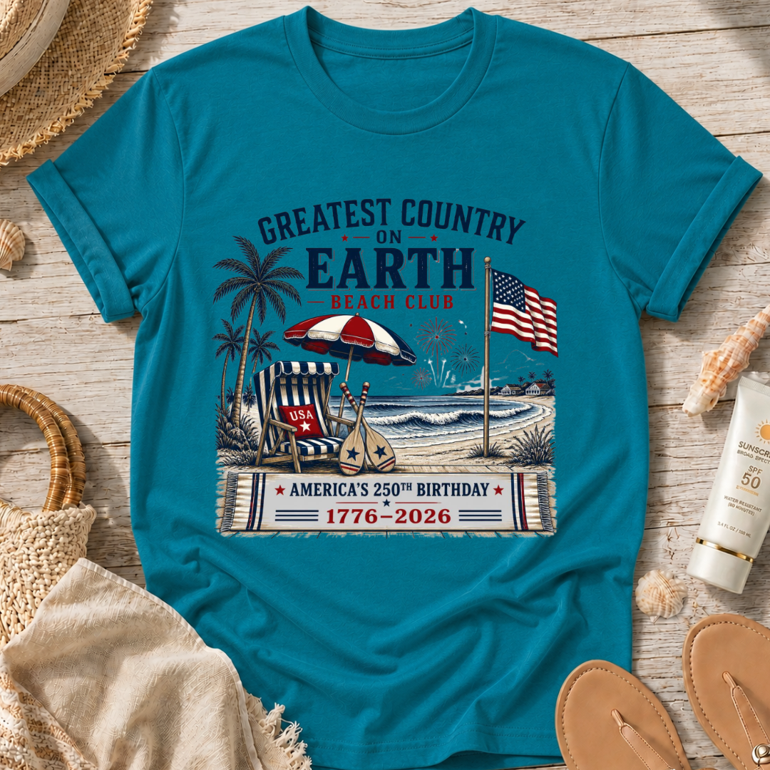 Greatest Country on Earth Beach Club T-Shirt