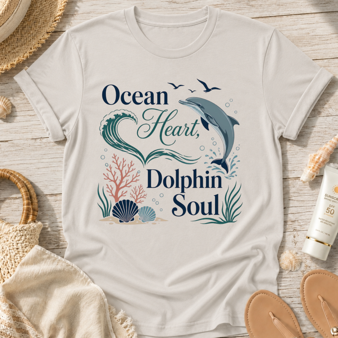 Ocean Heart Dolphin Soul T-Shirt